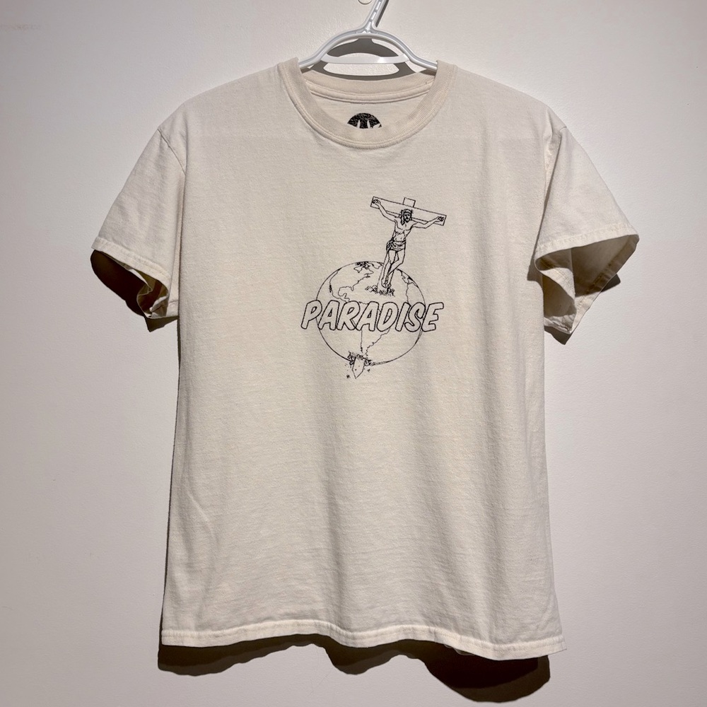 Crucify The Earth Tee PARADISE NYC Jesus World Graphic T-Shirt Unisex Medium